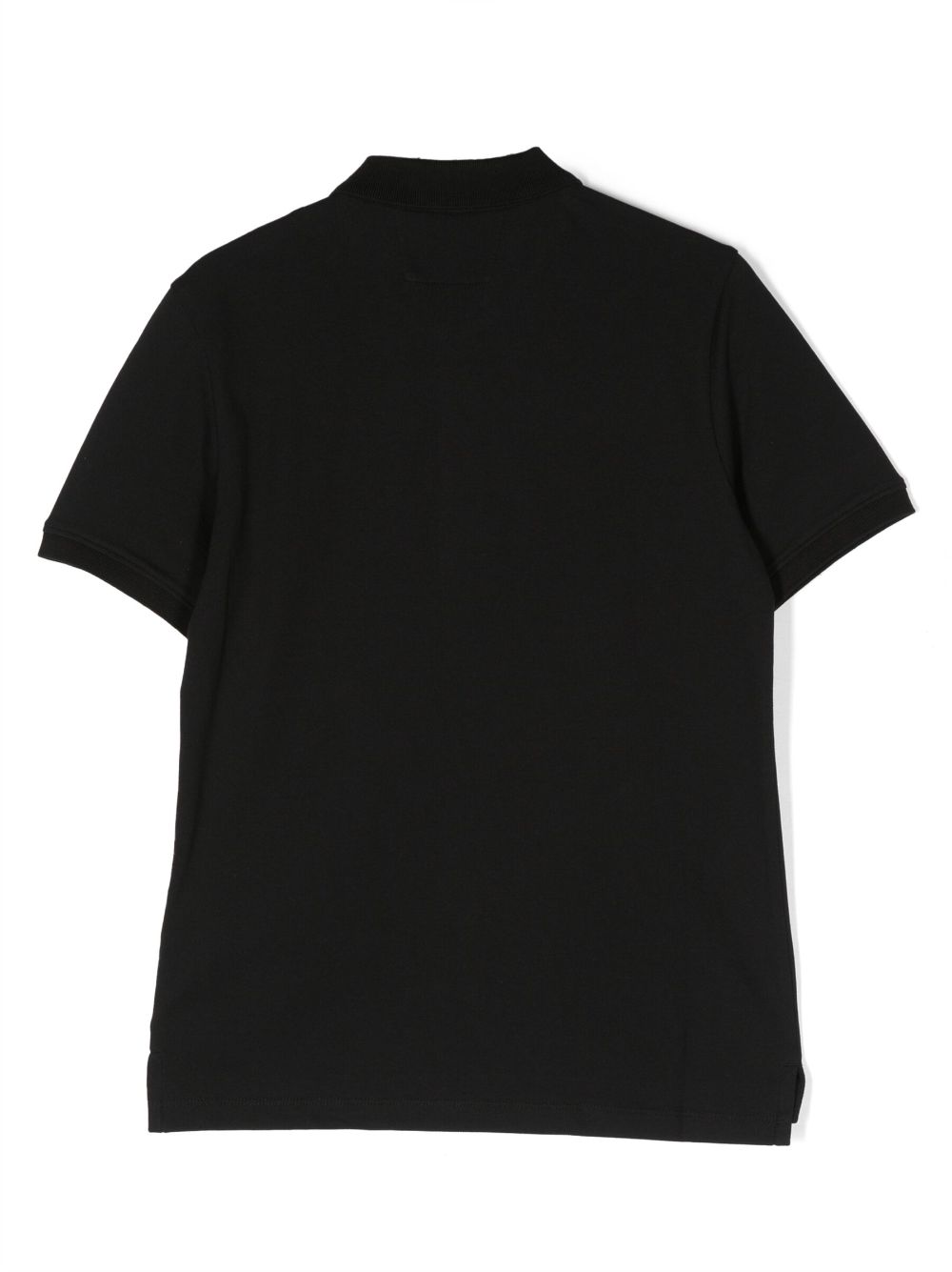 C.P. Company Kids Poloshirt met logopatch - Zwart