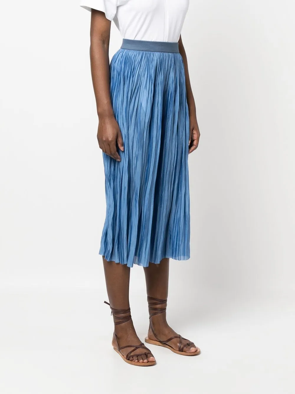 ワンピース ROBERTO COLLINA Women Mid Skirts B57034 BLUE Roberto Collina pleated mid-length skirt | Smart Closet