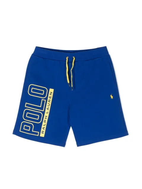 POLO RALPH LAUREN KIDS logo-print drawstring shorts