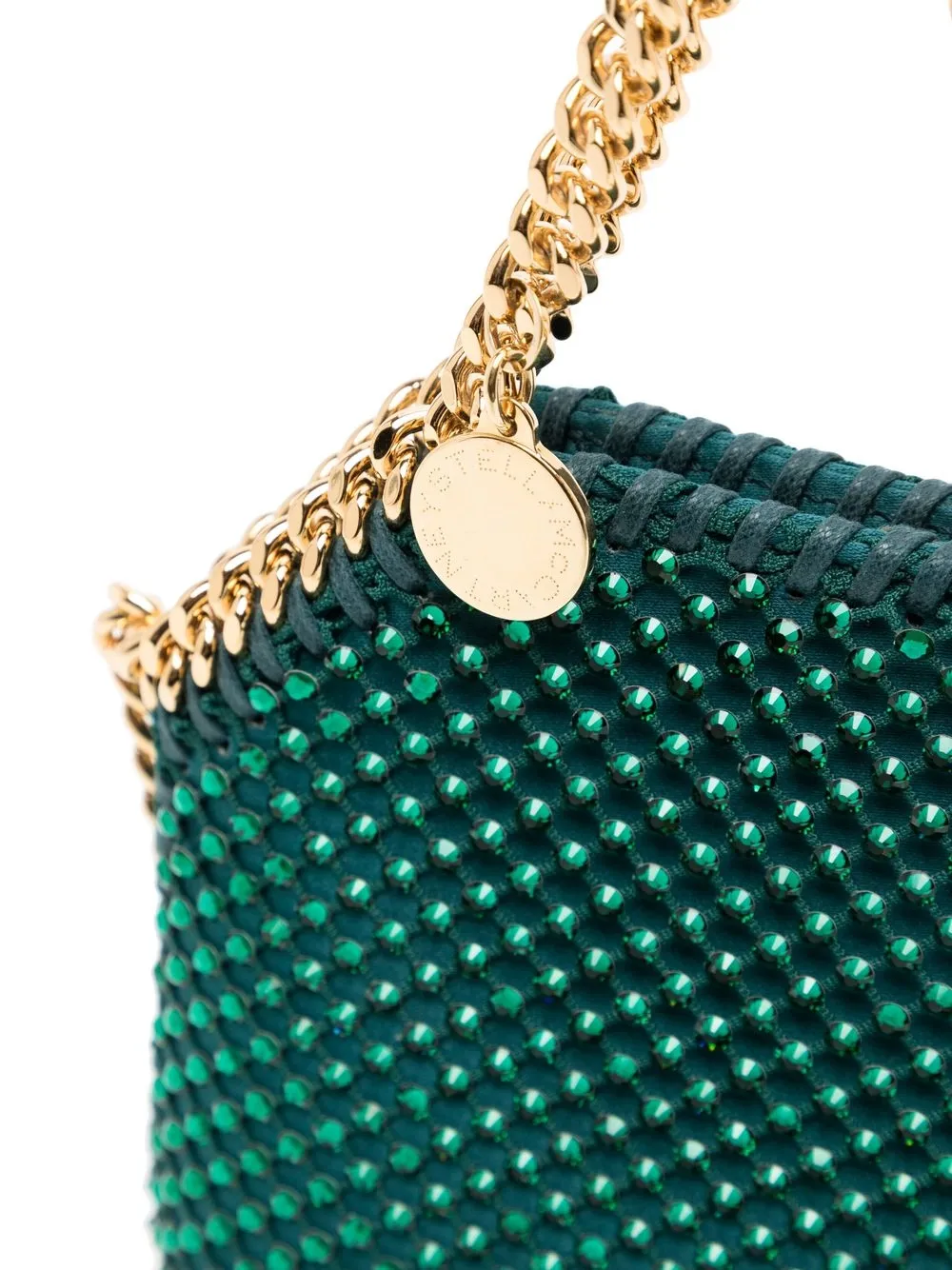 Stella McCartney Women's Falabella Mini Mesh and Crystal Crossbody Bag Orange