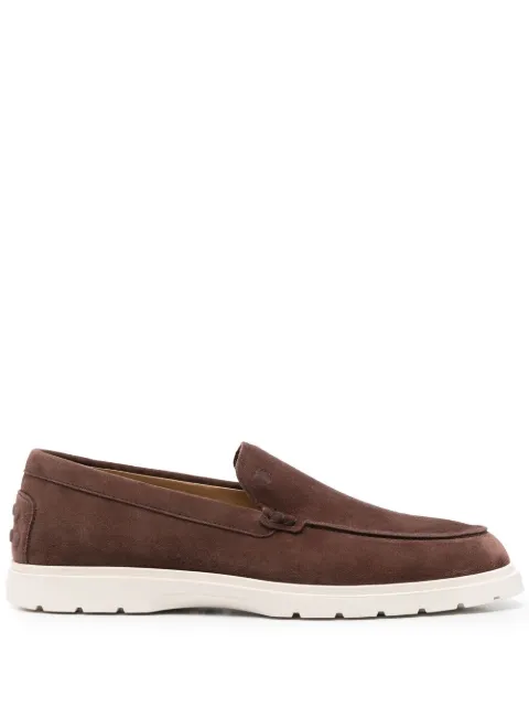 Tod's mocasines de gamuza con puntera de almendra