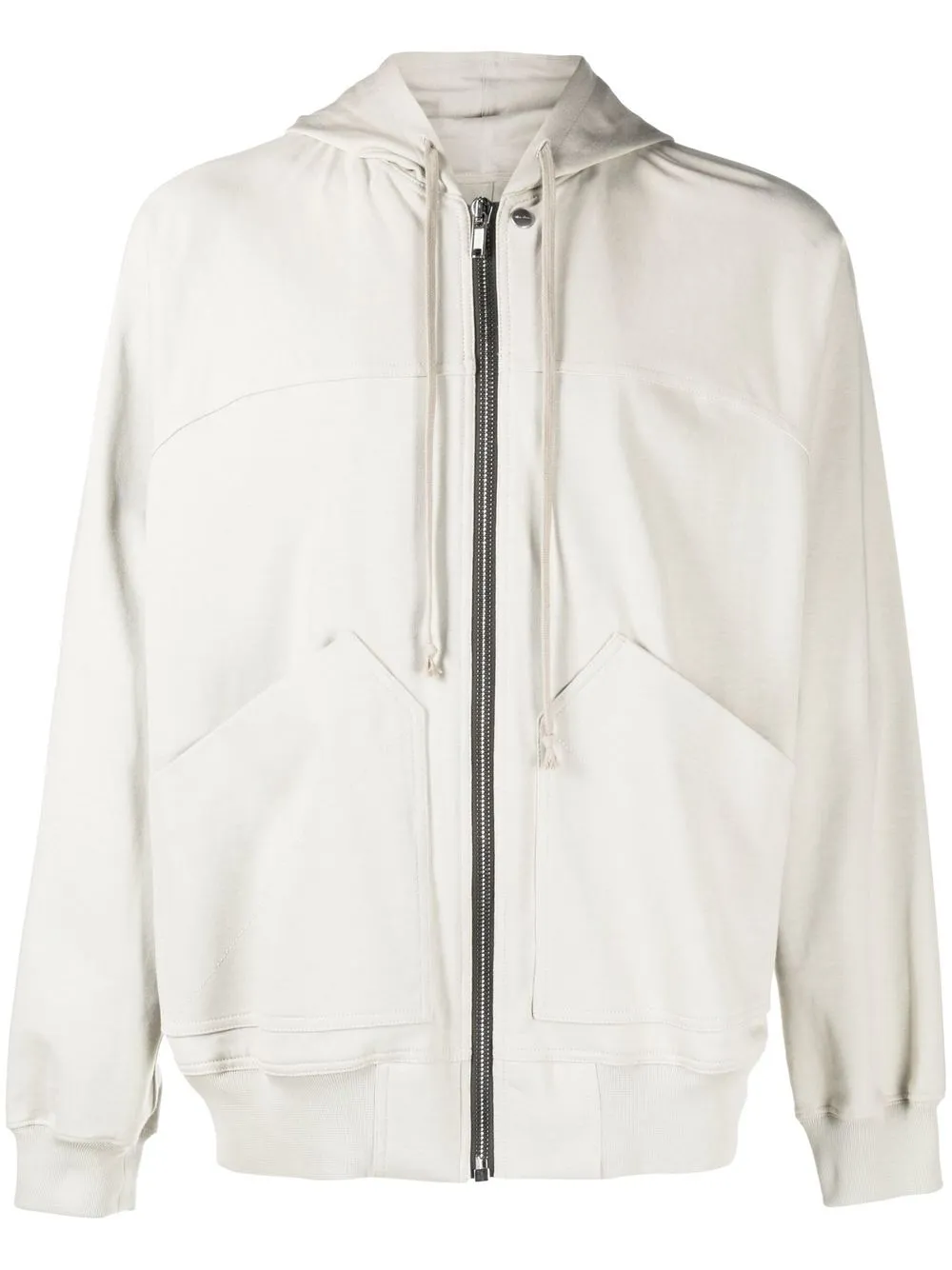 

Rick Owens drawstring-hooded zipped jacket - Neutrals