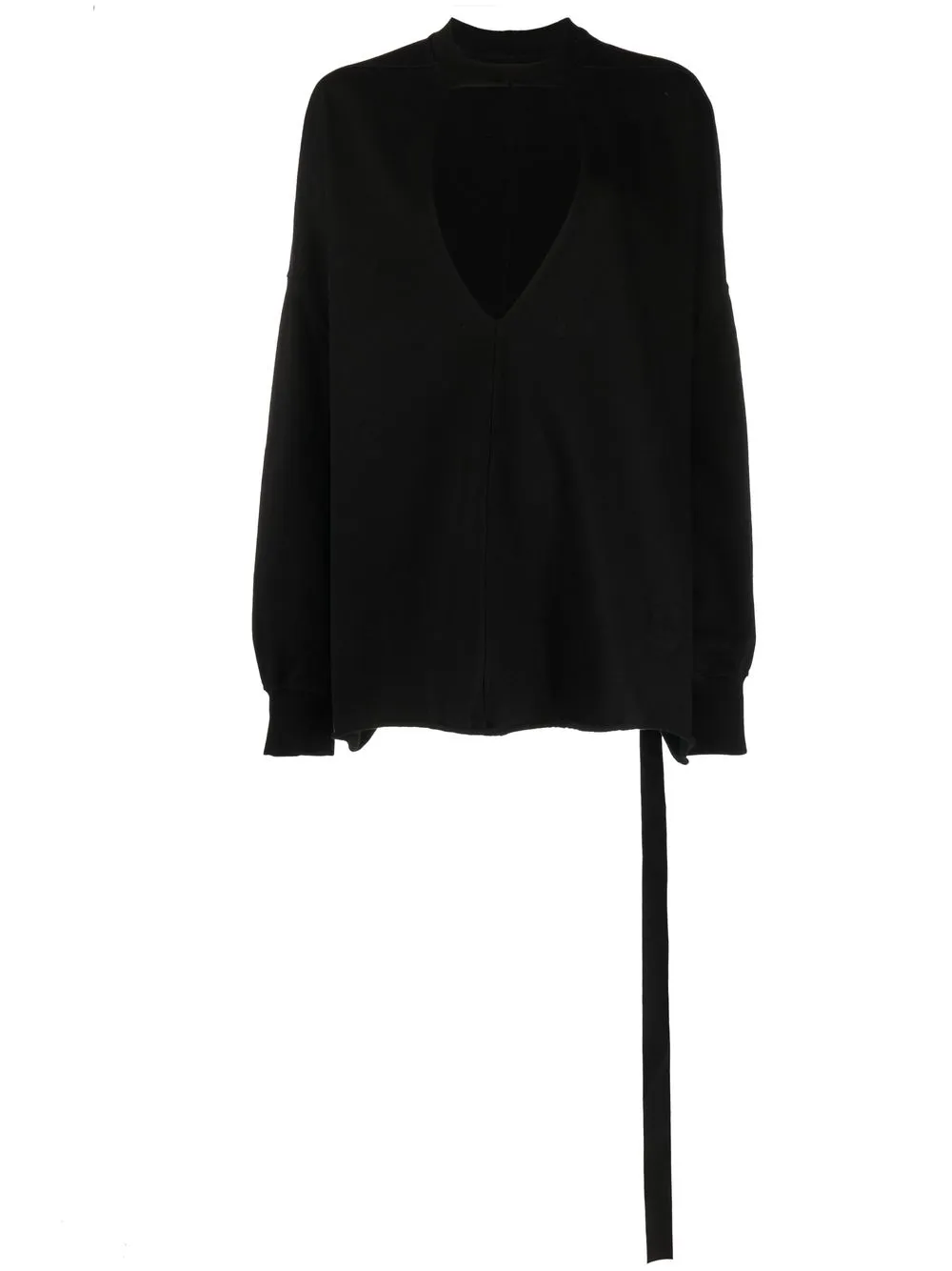 

Rick Owens DRKSHDW keyhole neck long sleeve shirt - Black