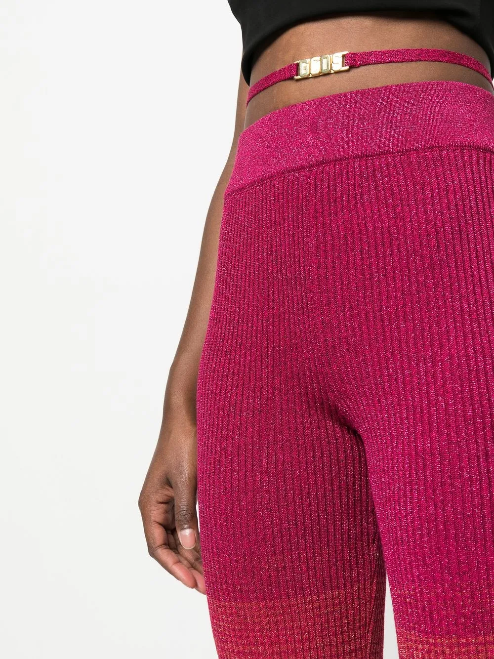 Gcds Knitted Trousers In Pink