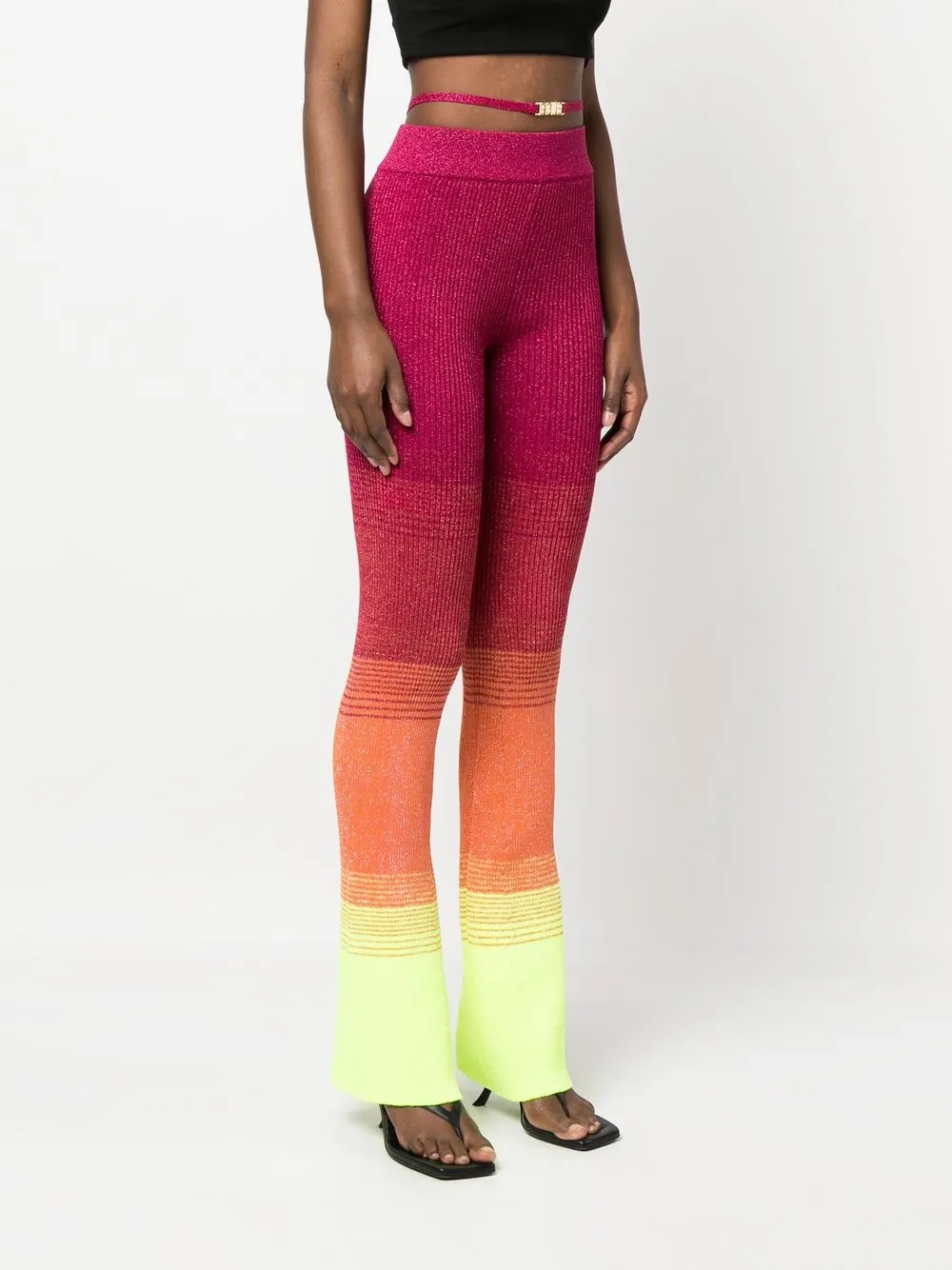 Gcds Knitted Trousers In Pink