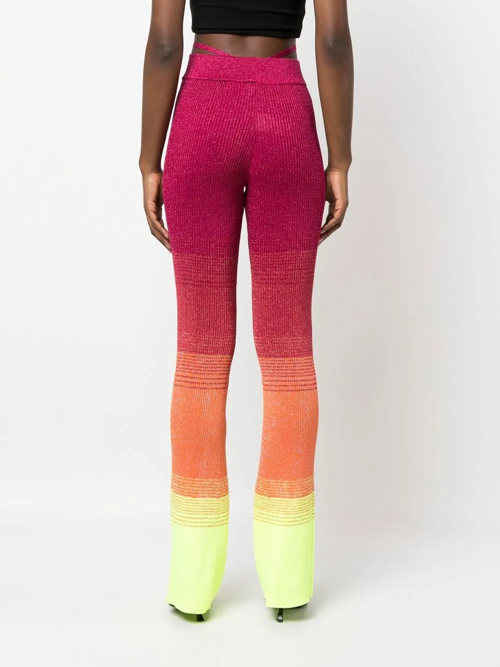 Gcds Knitted Trousers In Pink