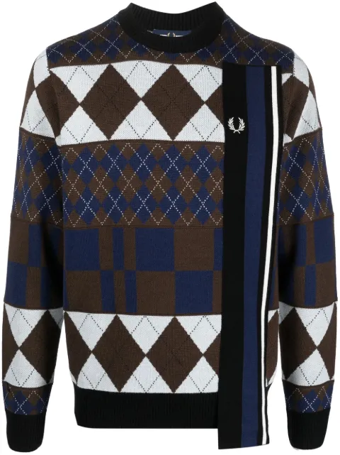 Fred Perry - argyle knit jumper