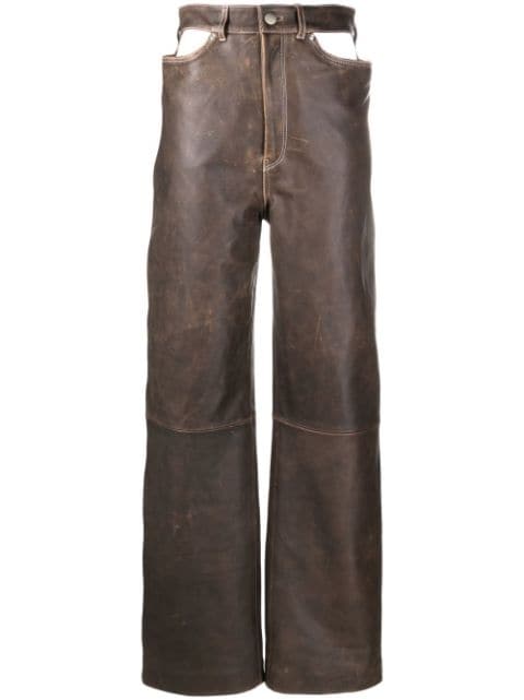 Manokhi cut-out leather palazzo pants