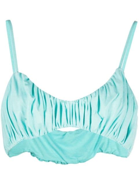 CONCEPTO ruched bralette cropped top