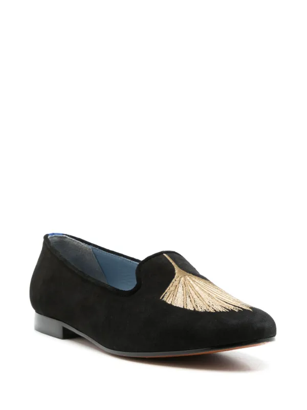 Navy and gold on sale loafers