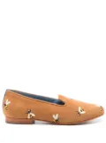 Blue Bird Shoes Hive embroidered-design loafers - Brown