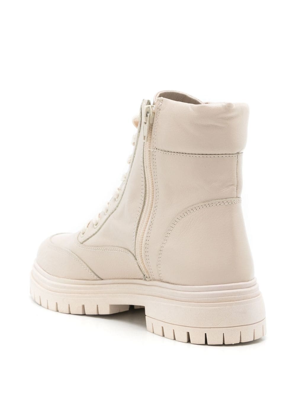 Shop Blue Bird Shoes Lace-up Leather Boots In Neutrals