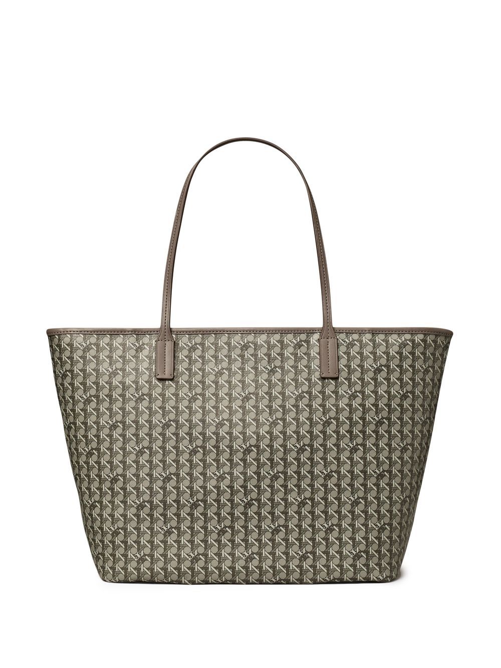 Shop Tory Burch Ever Ready Monogram Tote In Grey