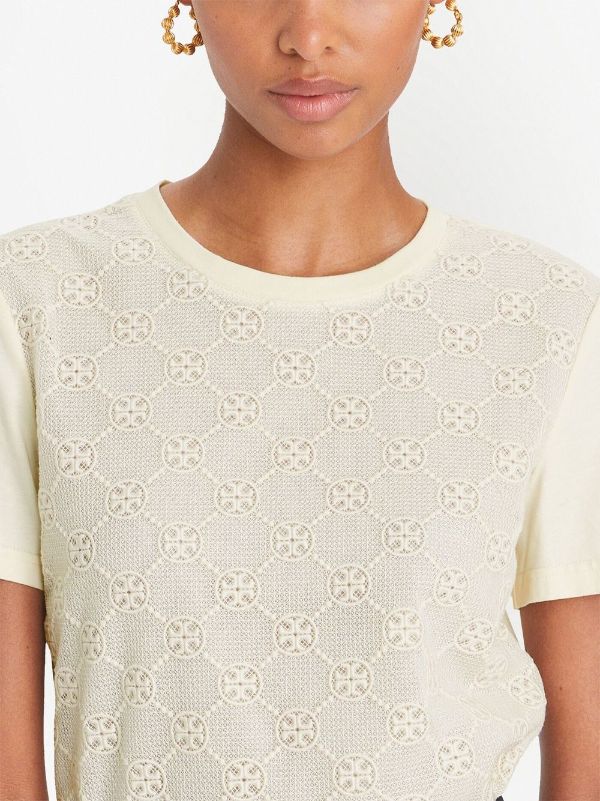 Tory Burch logo-embroidered T-shirt - Farfetch