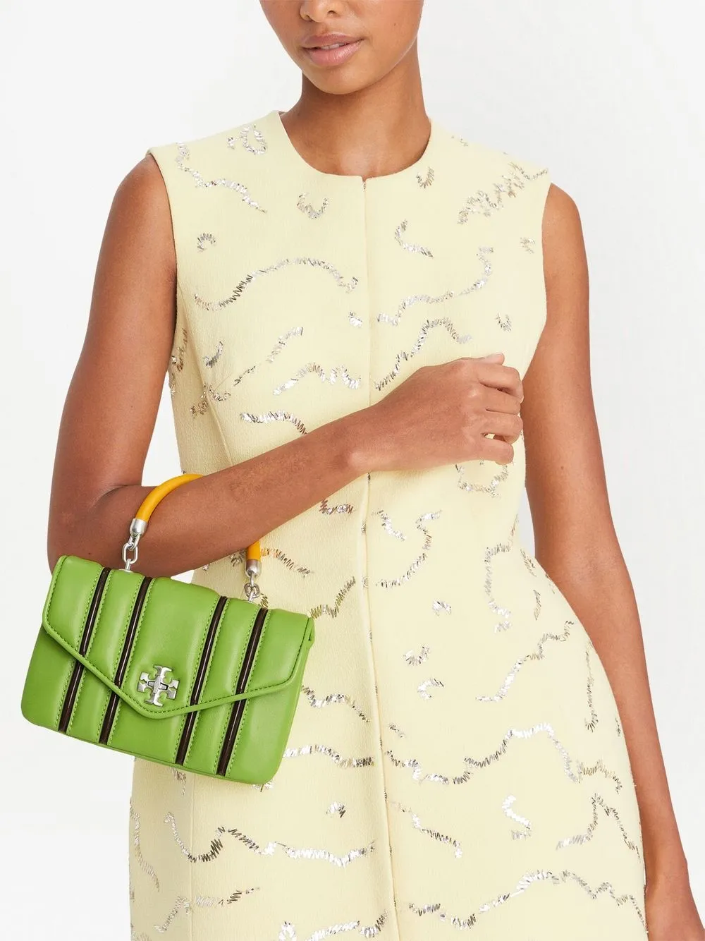 Tory Burch Kira leren crossbodytas - Groen