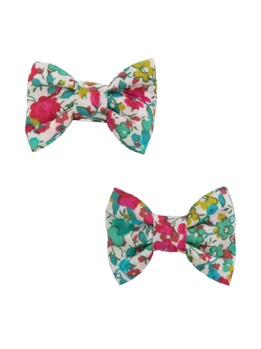 

Bonpoint bow-detail cotton hair clip set - Green