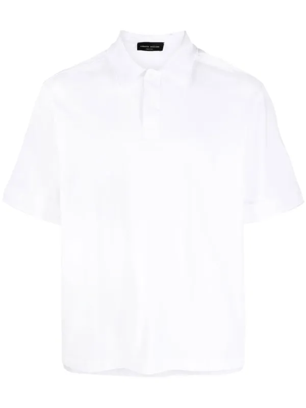 Tシャツ・カットソー ROBERTO COLLINA Knitted T-shirt White Roberto Collina Classic Crew Neck T-shirt With Ribbed