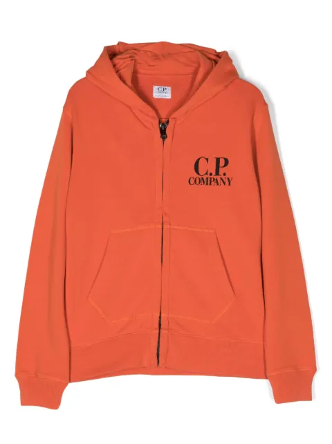 C.P. Company Kids hoodie con cierre y logo estampado