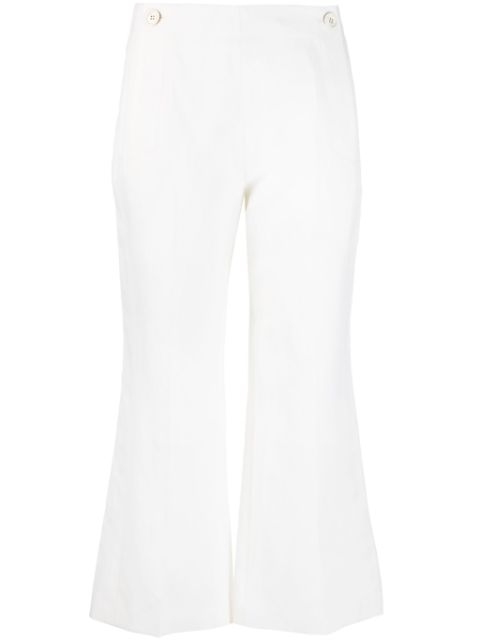 Chloé pantalones capri con tiro alto