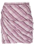 MARANT ÉTOILE plaid-print short skirt - Pink