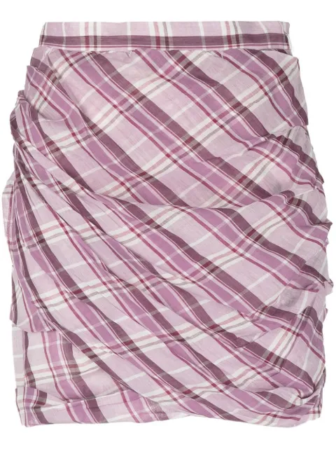 MARANT ÉTOILE falda corta con motivo de cuadros
