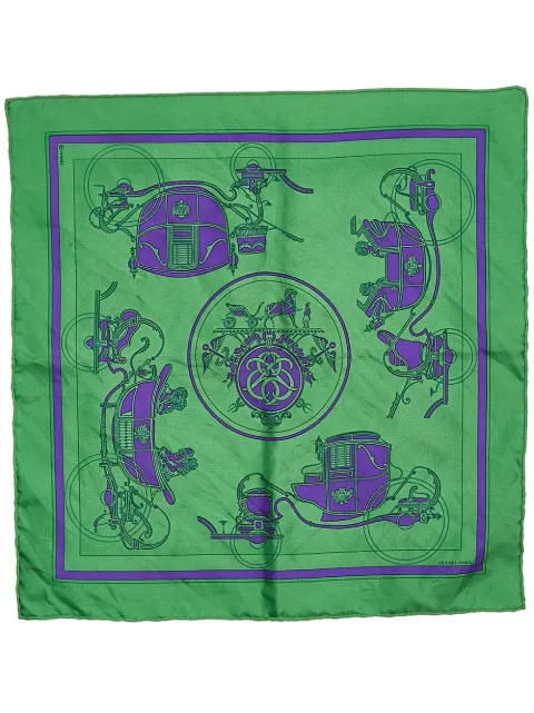 Hermès mascada de seda Ex Libris pre-owned