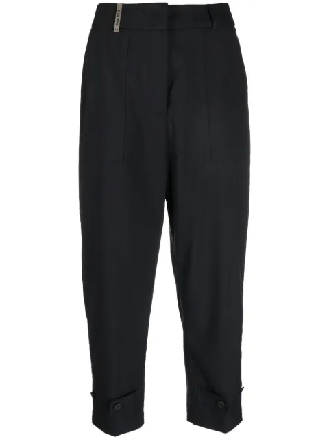 Peserico high-waisted tapered trousers 