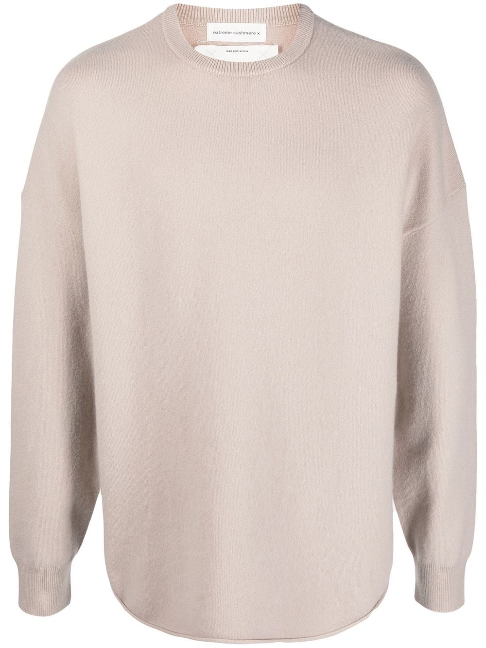Extreme Cashmere Long-sleeve Cashmere Top In Nude