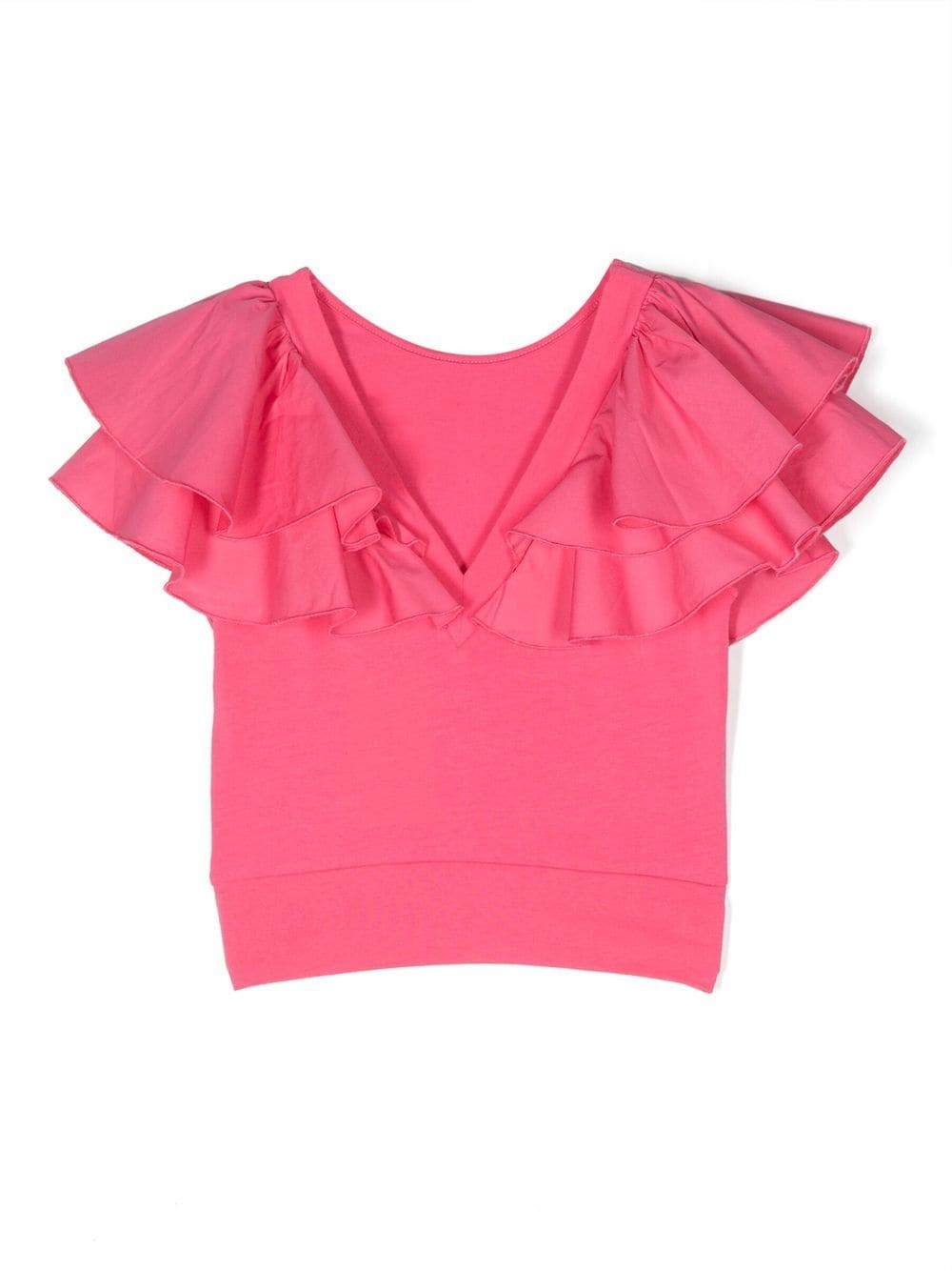 Image 2 of TWINSET Kids ruffled V-back blouse