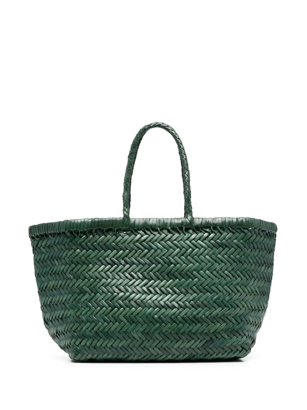 DRAGON DIFFUSION Triple Jump Small woven leather tote | Green | Image 1