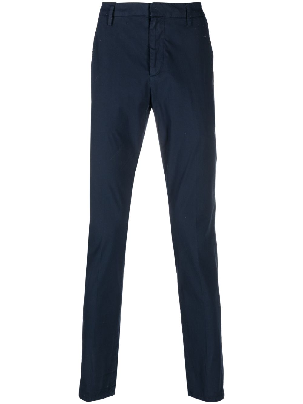 Shop Dondup Pressed-crease Slim-cut Trousers In Blau