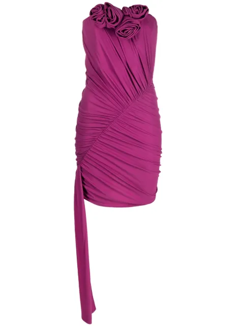Magda Butrym floral appliqué strapless minidress