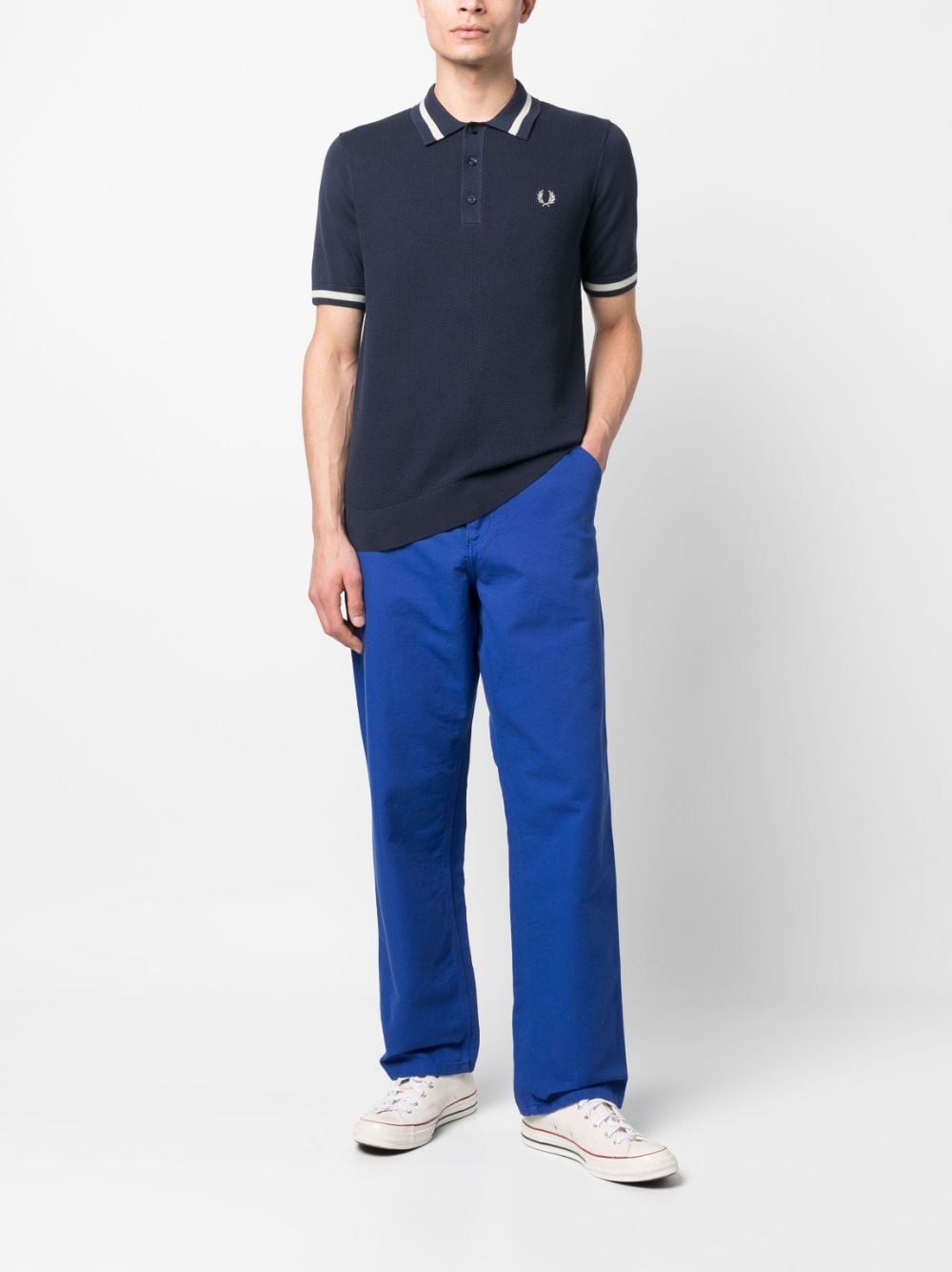 Fred Perry Poloshirt met logoprint - Blauw