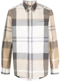 Barbour long-sleeve plaid cotton shirt - Neutrals