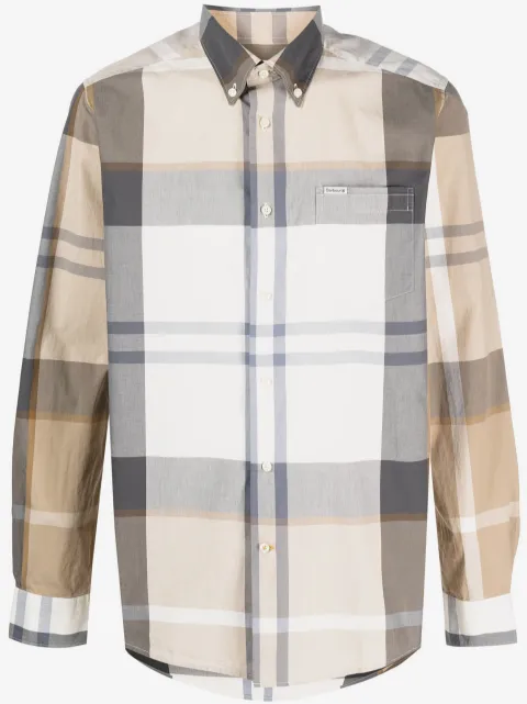 Barbour long-sleeve plaid cotton shirt