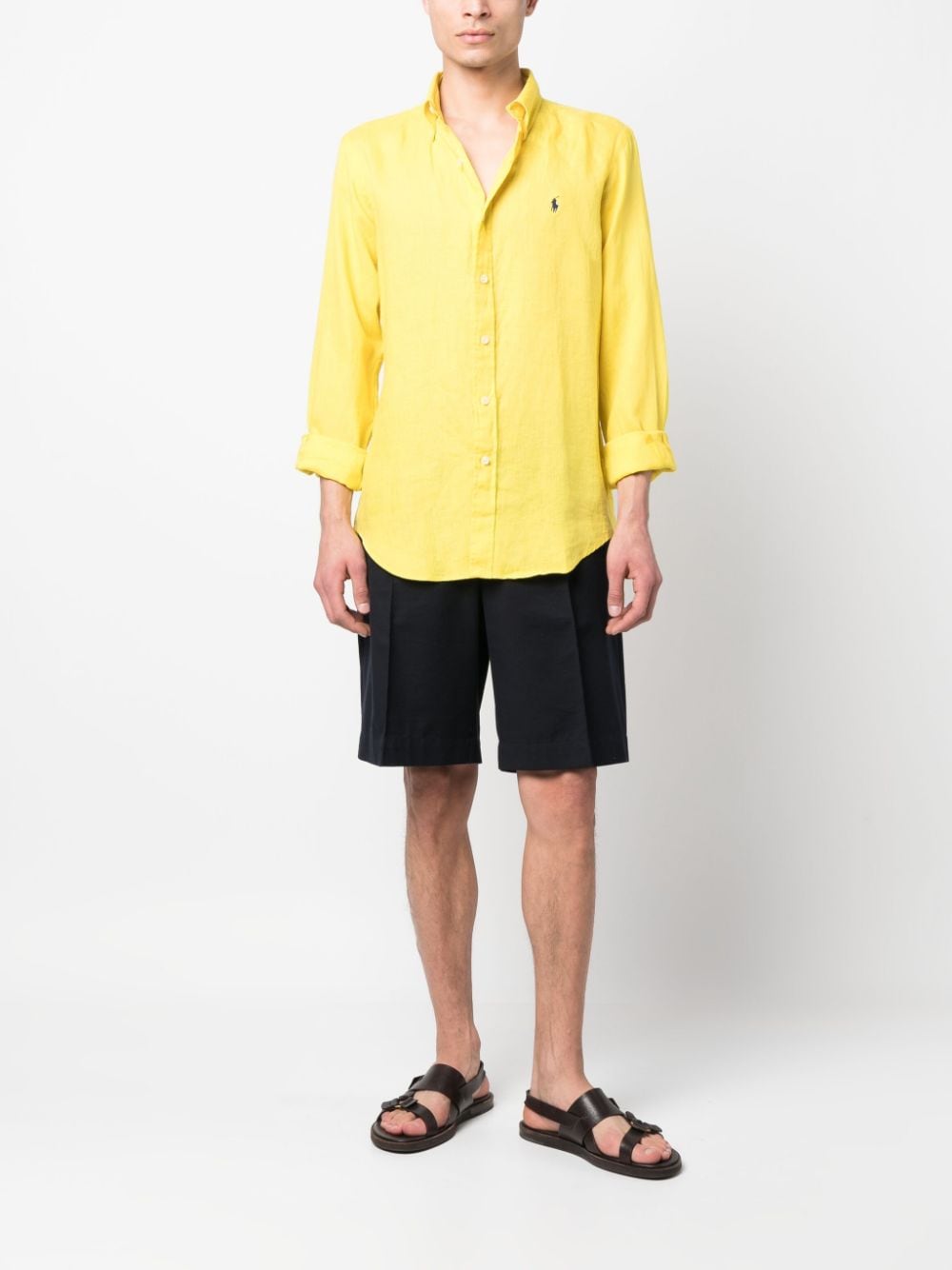 Polo Ralph Lauren Overhemd met geborduurd logo - Geel