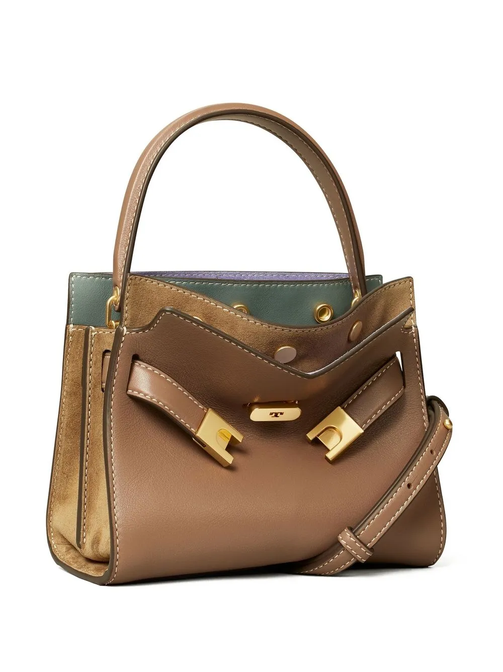 Tory Burch Lee Radziwill Leather Crossbody Bag In Brown ModeSens