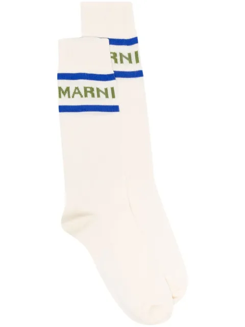 Marni - contrast-trim logo socks