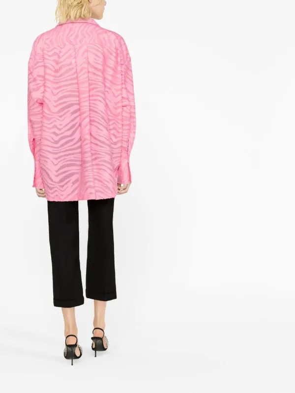 The Attico Diana long-sleeve Shirt | Pink | FARFETCH JO