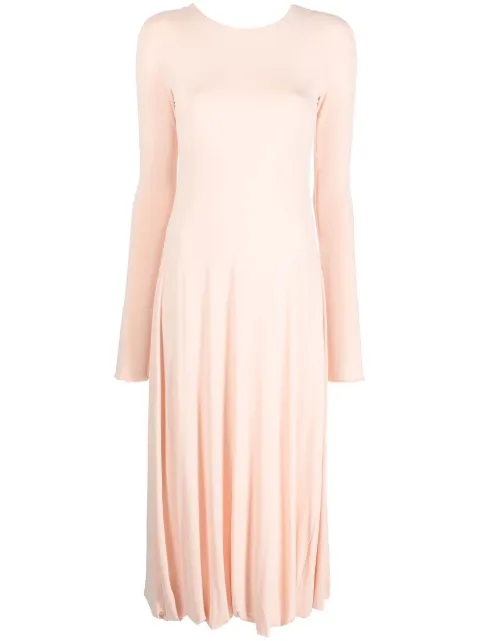 Jil Sander long-sleeved flared dress