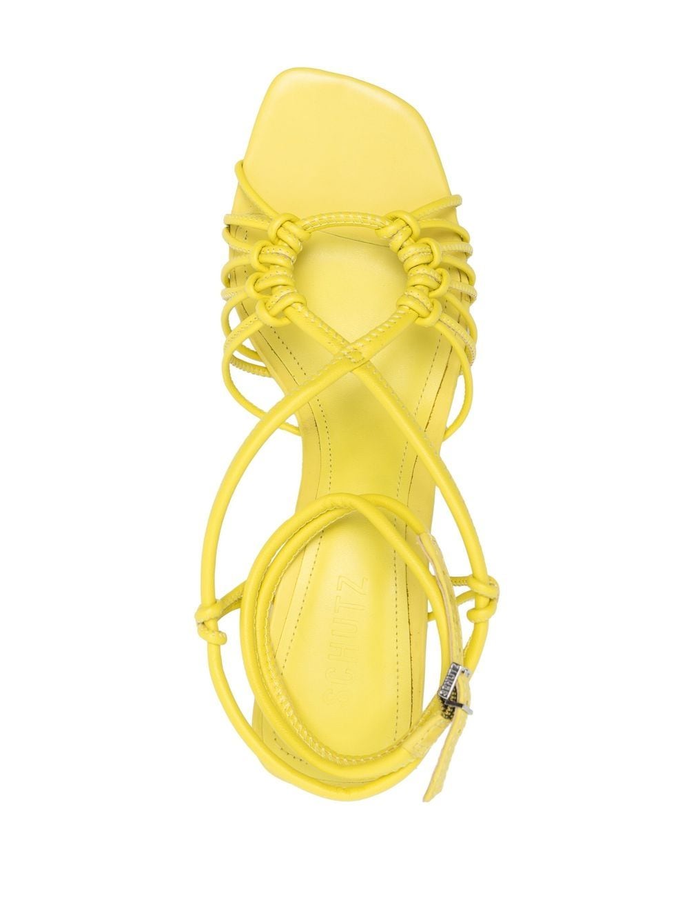 Shop Schutz Ankle Strap Sandals In Gelb