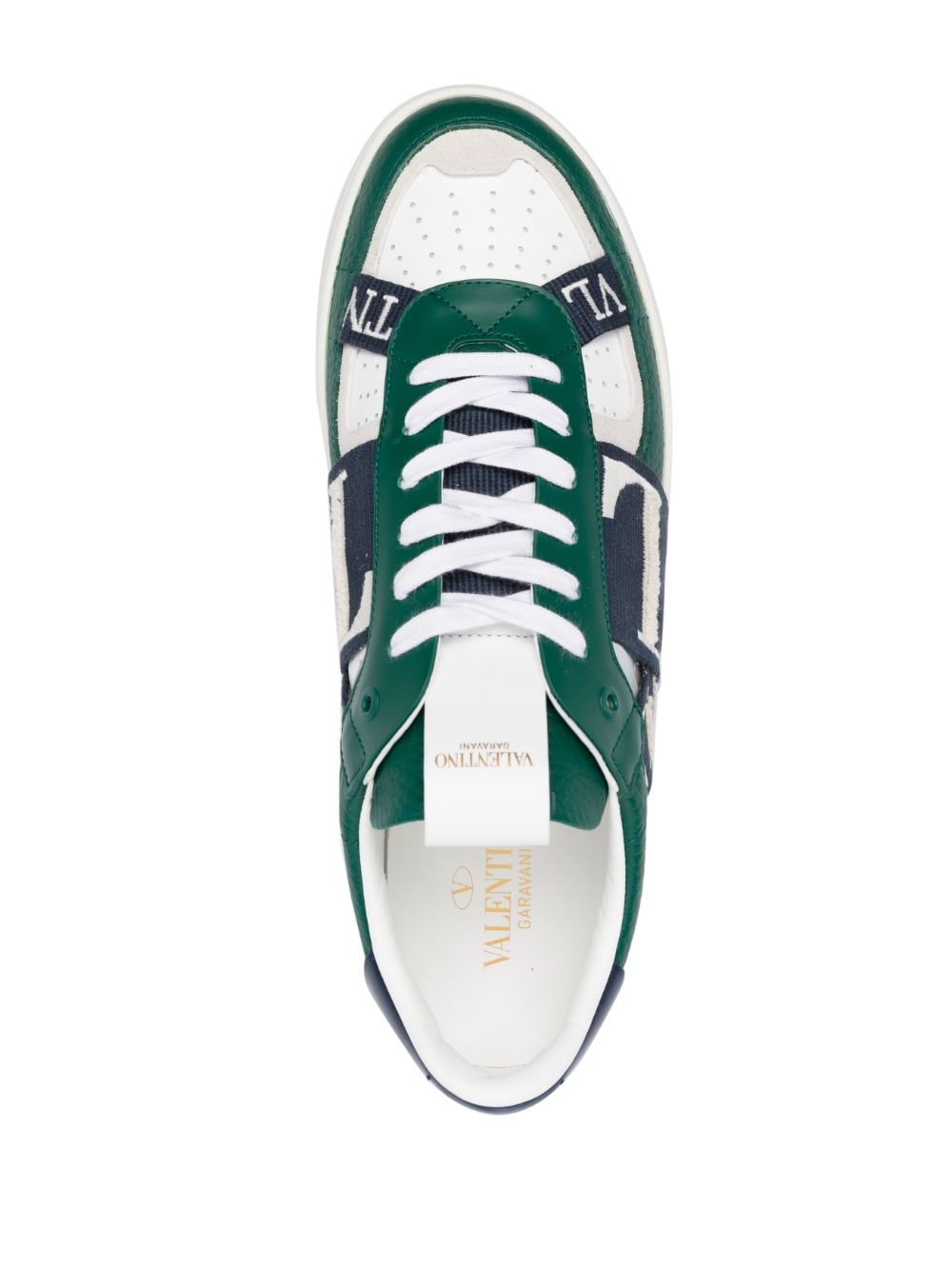 Luxury sneakers for men - Sneakers Valentino VL7N green and white