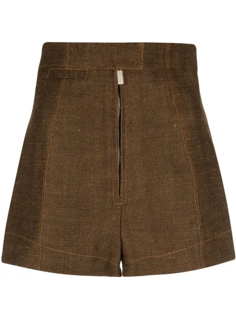 Jacquemus corset-style high-waisted mini shorts