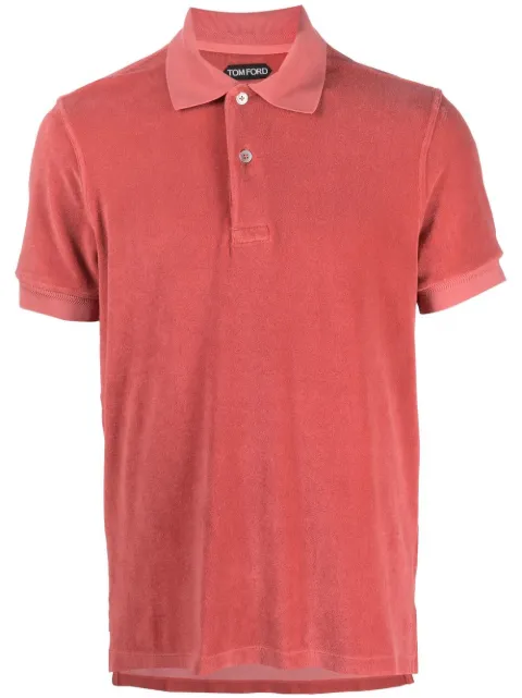 TOM FORD towelling short-sleeved polo shirt