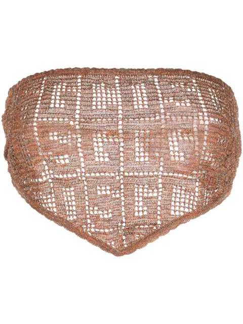 GCDS macramé monogram bandana top