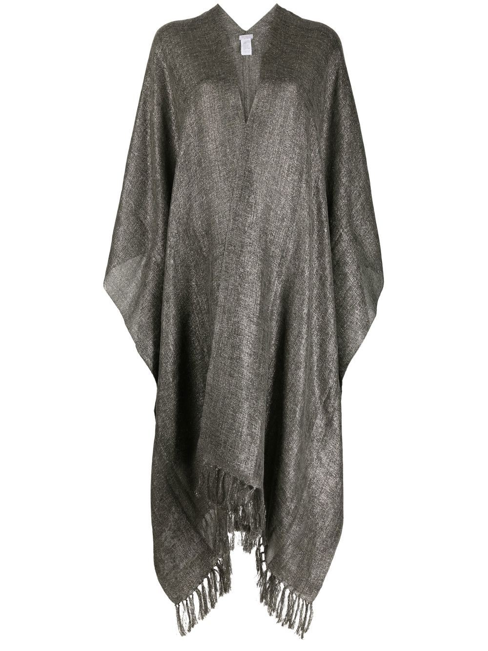 frayed hem cape