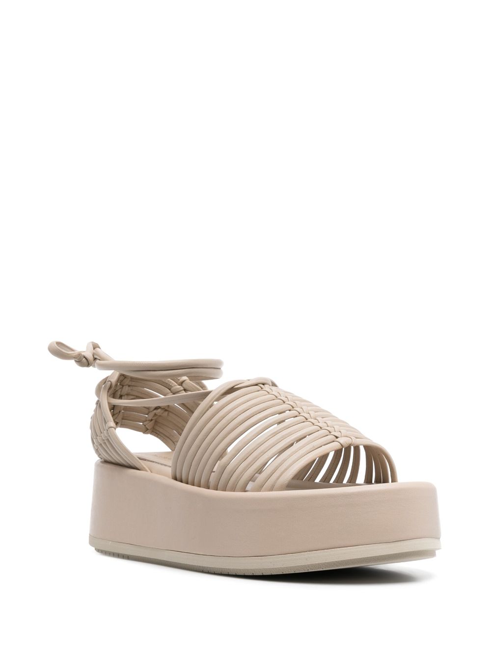 Paloma Barceló Sandalen met plateauzool - Beige