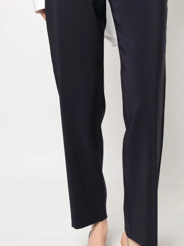 Giorgio Armani Pre-Owned 1990s wool-blend slim-cut Trousers | Blue