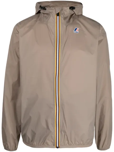 K-Way logo-print hooded jacket 