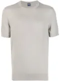 Fedeli fine-knit cotton T-shirt - Grey